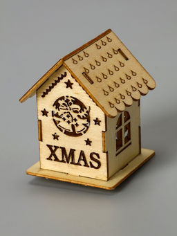 Ёлочная игрушка Домик с колокольчиками, 6х4.5х4.5 см, от батареек, свечение тёплое белое - Luazon lighting фото 4