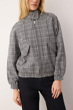 Cok Renkli Ekose Desenli Regular Kal?p Kase Bomber Ince Ceket MontTWOAW26MO00137 - Trendyolmilla фото 5