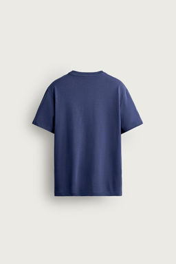 CAMISETA RELAXED FIT TEXTO BORDADO / Marino - Zara фото 7