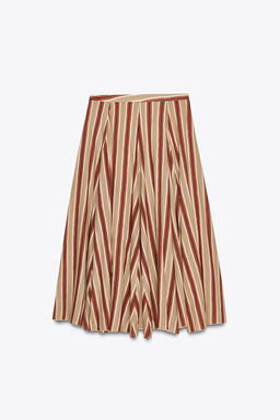 ZW COLLECTION STRIPED MIDI SKIRT - Zara фото 7