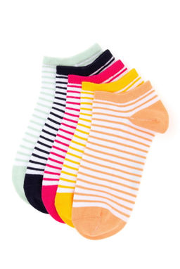 Женские разноцветные носки-пинетки из пяти предметов Неожиданная скидка в корзине