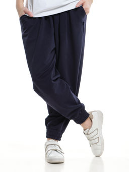 Брюки для девочки со складками 22-7690 синий - Mini maxi фото 9