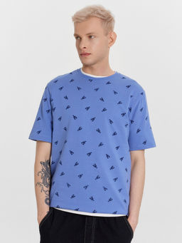 Футболка мужская синяя с принтом лобстеры - Mark formelle фото 5