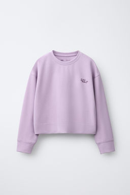 SWEATSHIRT WITH MODAL SLOGAN