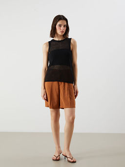 Bisiklet Yaka Ajurlu Kad?n Triko Atlet