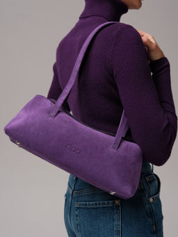 Замшевая сумка Raduy DBR 31127 фиолетовая гуашь  фото 3