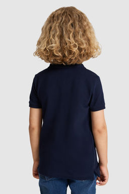 Erkek _ocuk Lacivert Polo Yaka Basic Ti__rt