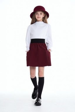 Белая школьная блуза Mooriposh, модель 06106