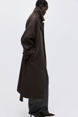 Abrigo oversize en mezcla de lana - H&m фото 8