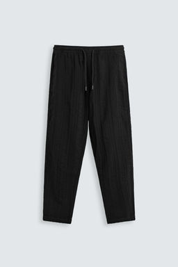 RELAXED FIT TEXTURED TROUSERS - Zara фото 7