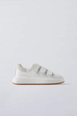 LEATHER PLIMSOLLS WITH STRAPS - Zara фото 8