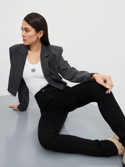 Утепленные Женские джинсы зауженного кроя Ут. Ворс - Mossmore фото 12