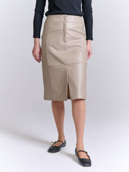 Юбка из экокожи