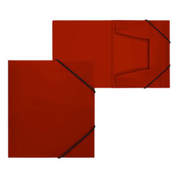 Цена за 2 шт. Папка на резинке А5, 500 мкм, Calligrata, корешок 30 мм, тиснение «песок», красная