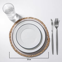 Салфетка сервировочная на стол Доляна Мэг, 2525 см, цвет белый  фото 2