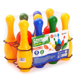 Боулинг, набор 9 кеглей, 2 шара