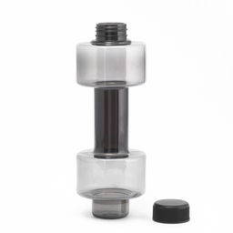 Бутылка для воды «Гантель», 500 мл, 22.5×8 см, чёрная