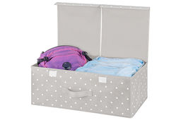 Короб складной для хранения 50*30*20 см Серый горошек + 2 крышки на липучке + ручка - Elan gallery фото 9