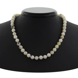 Опал бело-жёлтый, круглые 8мм, бусы 45..50см