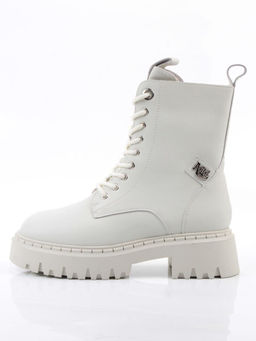 04-PAX85-2Z MILK Ботинки зимние женские (натуральная кожа, 100% шерсть)