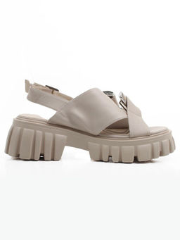 08-XL650-118 BEIGE Босоножки женские (натуральная кожа)