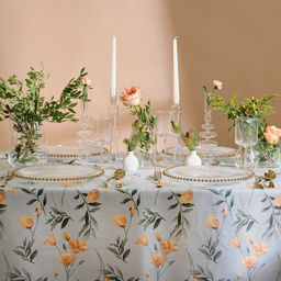 Скатерть Этель «Yellow poppies» 149×250 см, 100% хлопок, репс 210 г/м²