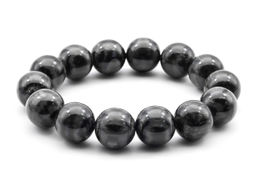 Браслет из полимера шарик 16мм цв.графит