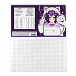 Цена за 10 шт. Тетрадь школьная ученическая ErichKrause Space Anime, 12 листов, клетка, выборочный УФ-лак c глиттером (в плёнке по 10 шт.)_MIX-PACK фото 8