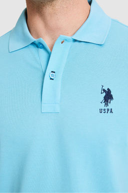 Erkek Slim Fit Polo Yaka Aqua Basic Ti__rt