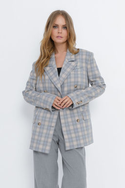 Жакет Pirs 5805 клетка серая с голубым - Golden valley фото 3