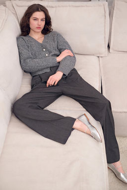 Укороченный кардиган с перламутровыми пуговицами - Incity фото 10