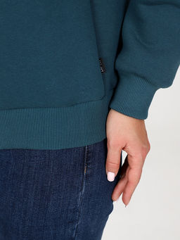 Свитшот женский из футера с начесом Петроль - Амавес-текстиль фото 4