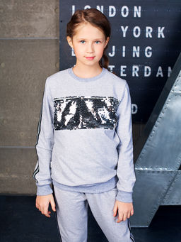 Костюм "Спорт-Шик",серый меланж