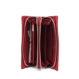 Кошелек женский натуральная кожа Cossroll-2203-9907-12, на молнии, 2отд, 16карм, бордо SALE 248030