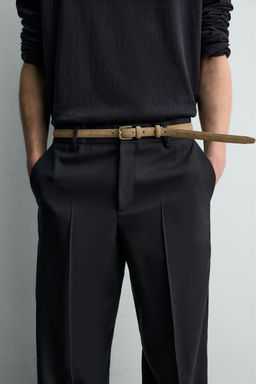 CINTUR?N PIEL SERRAJE LIMITED EDITION / Beige