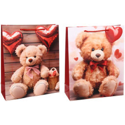 Пакет подарочный "Любимый мишка" 26*32*10 см