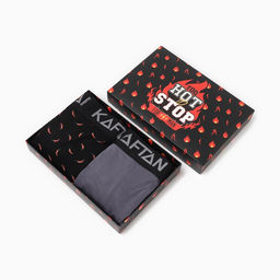 Набор трусов KAFTAN Hot Stop 2 штуки, чёрный/серый, размер 54