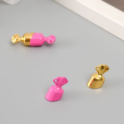 Замок магнитный металл «Конфетка», золотой и розовый, 1×3×1 см, 2 шт.