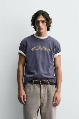 WASHED NUMBER PRINT T-SHIRT - Zara фото 2