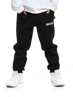 Брюки с принтом для мальчика 22-3315 черный