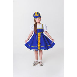 Костюм русский народный, платье, кокошник, рост 122-128 см, 6-7 лет, синий - Simaland фото 4