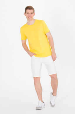 U. S. Polo Assn Мужская темно-желтая базовая футболка с круглым вырезом - U.s. polo assn фото 3