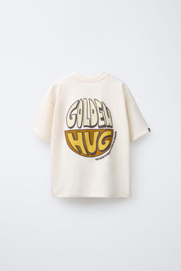 T-SHIRT WITH RAISED SLOGAN - Zara фото 2