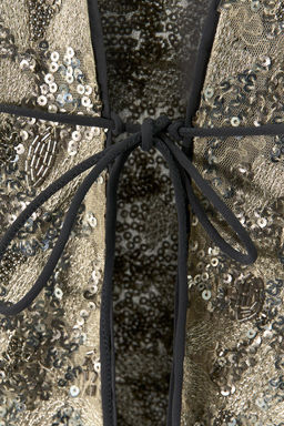 SEQUIN AND BEADED EMBROIDERED KIMONO - Zara фото 7