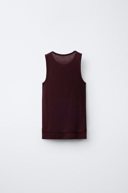 CAMISETA CON LINO / Marr?n - Zara фото 3