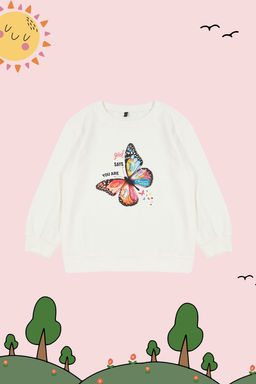 Pembe*003 K?z Cocuk Mevsimlik-Ince Leopar Desenli Orme Sweatshirt TKDAW25SW00001 - Trendyolmilla фото 7
