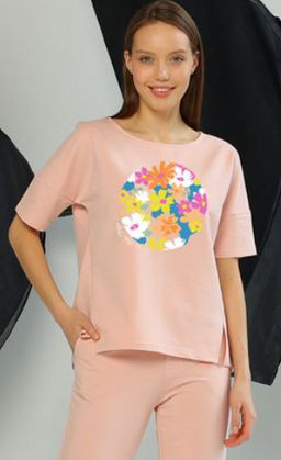 Джемпер футболка 105L3 чайная роза