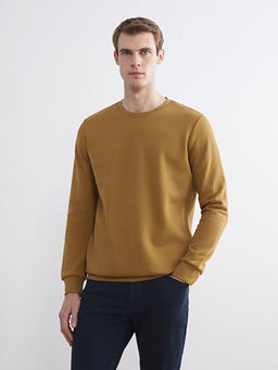 Bisiklet Yaka Erkek Kal?n Sweatshirt