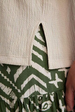 Женская футболка обычного кроя с круглым вырезом и короткими рукавами - Defacto фото 6