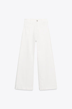 ZW COLLECTION WIDE-LEG HIGH-WAIST JEANS - Zara фото 12